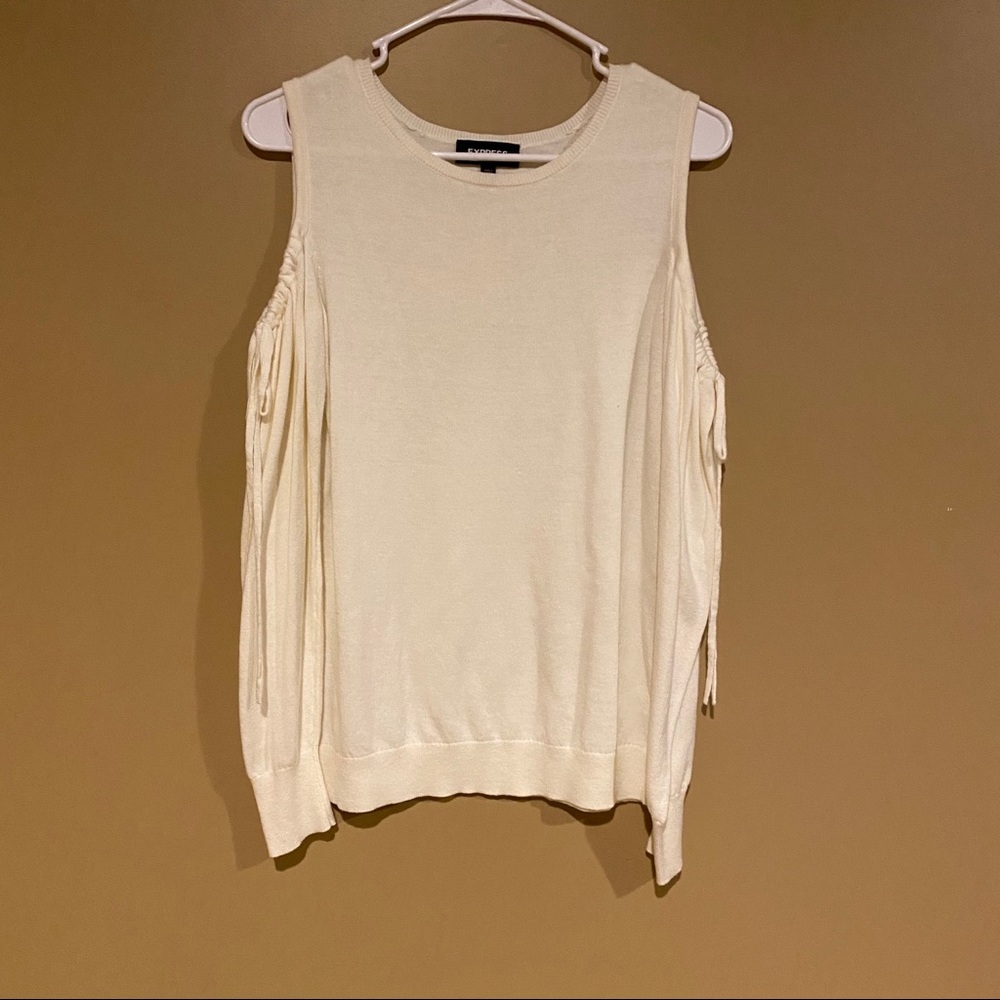 Express cold shoulder sweater